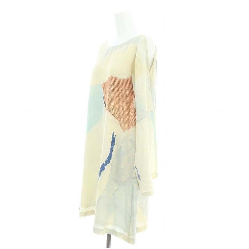 メゾンマルジェラワン Maison Margiela シルク プリント オープン 