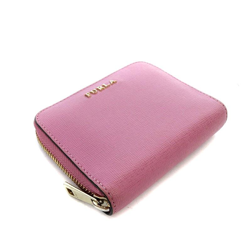 FURLA フルラ 財布 二つ折り レザー ラウンドファスナー 紫 パープル  