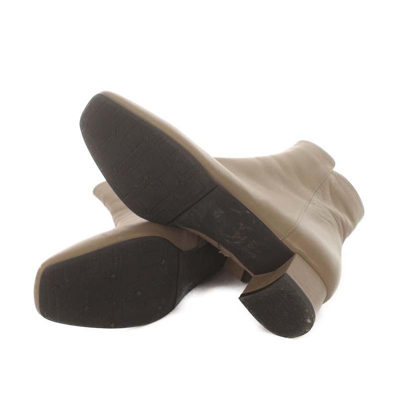 DIANA ダイアナ WELLFITオールレザー ショートブーツ スクエア