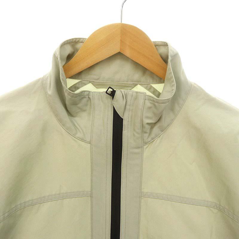 YLEVE ナイロンシルクツイルブルゾン　ホワイトベージュ　5 サイズ　イレーヴ イレーヴ YLEVE ハイネックテックナイロンジャケット アウター