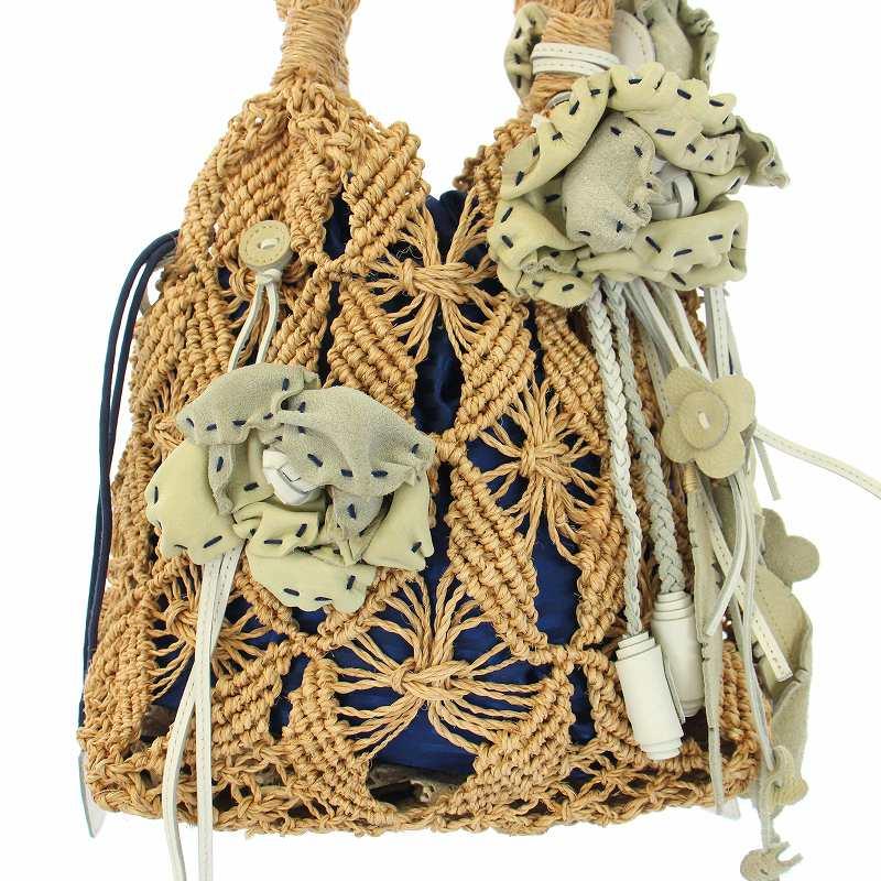 銀座かねまつ GINZA Kanematsu かごバッグ ハンドバッグ ショルダー  