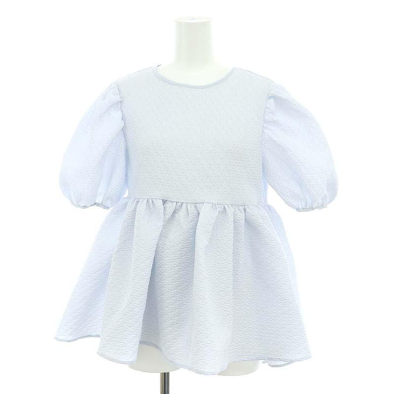 bluelea ブルレアSilky jacquard blouse ホワイト bluelea ブルレアSilky jacquard blouse ホワイト