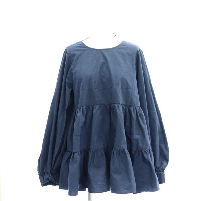 ringn　yori ヨリ　ティアードロングブラウス　ブラック ringn様専用 yori ヨリ ティアードロングブラウス ブラック