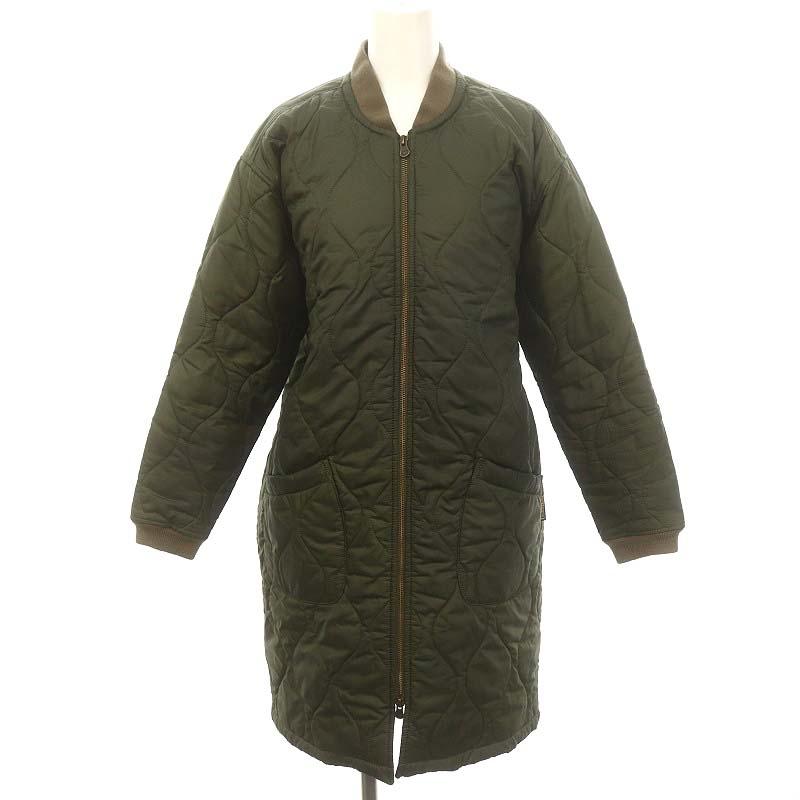 美品ラベンハム キルティングロングコート LAVENHAM ラベンハム MICKFIELD COAT スタンドカラー ミックフィールド