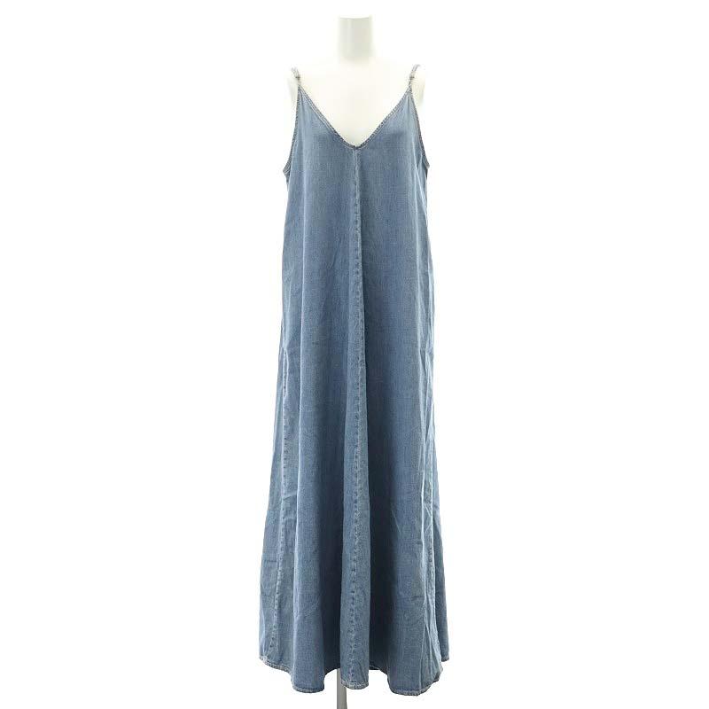 ザラ ZARA デニムTRFミディワンピース キャミソールワンピース マキシ 