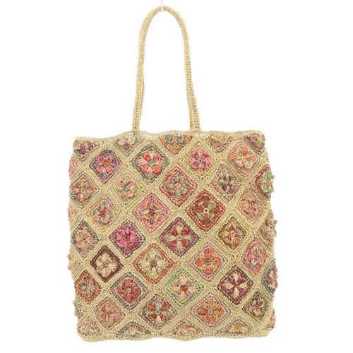 ソフィーディガール Sophie Digard フラワー ラフィアバッグ  