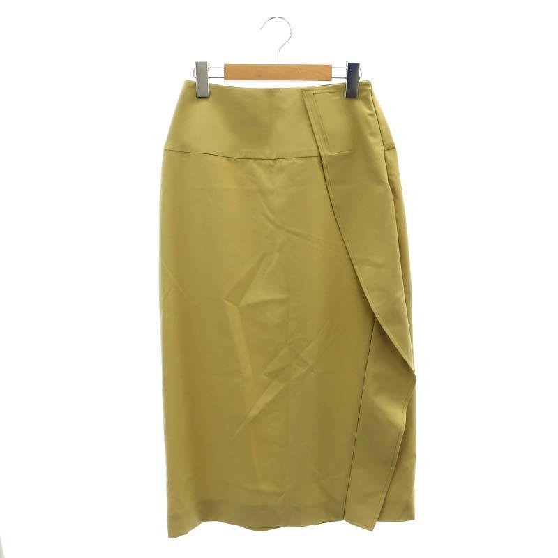 ジルサンダー JIL SANDER バックスリットウールロングスカート ミモレ 