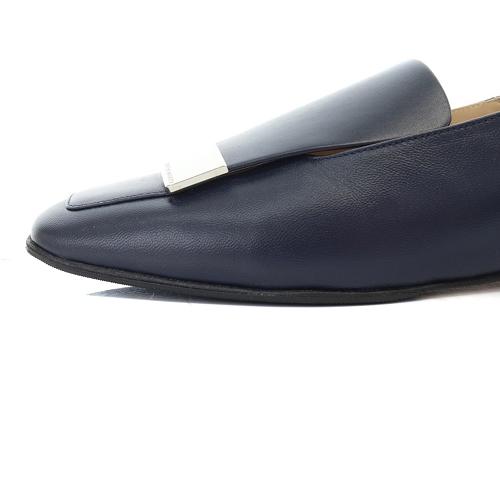 sergio rossi SR1 ストライプ　フラットローファー スリッパ 36 sergio rossi SR1 ストライプフラットローファー スリッパ 36