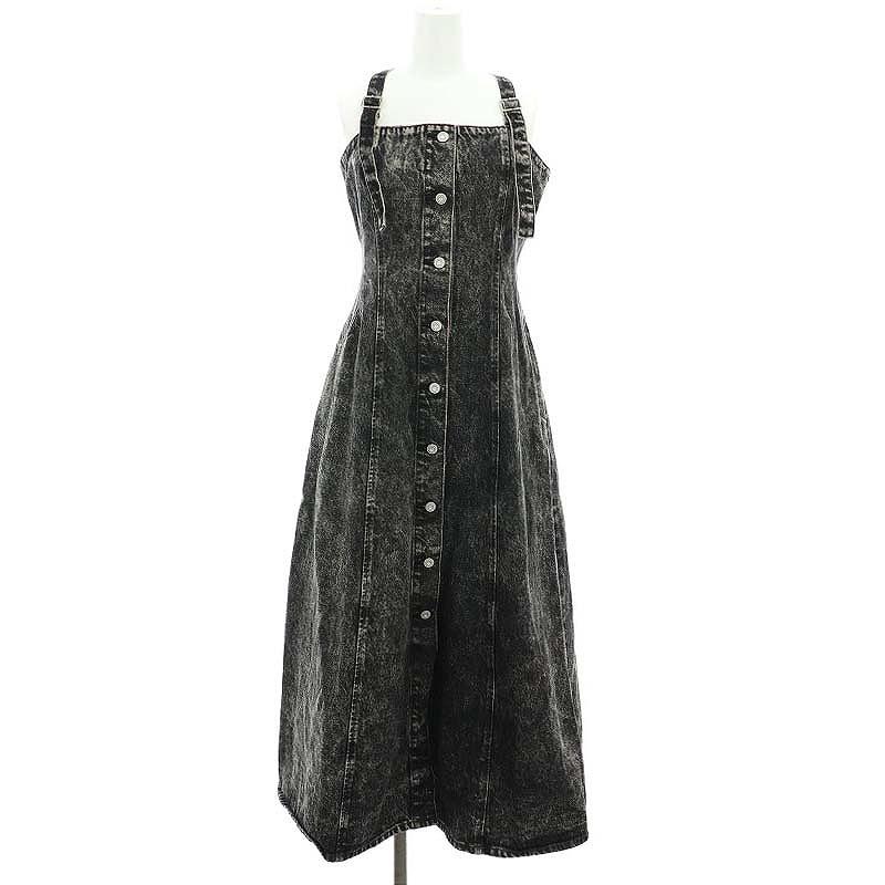 マウジー MOUSSY 23AW ACID WASH DENIM ドレス ワンピース ロング 