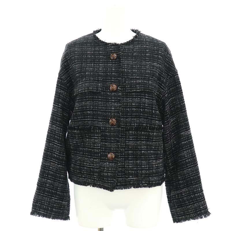 ココディール COCO DEAL 22AW ベロアツイードショートジャケット 