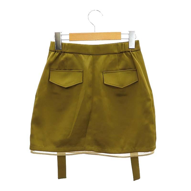 リリーブラウン Lily Brown 23AW サテンカーゴミニスカート 台形 0 XS