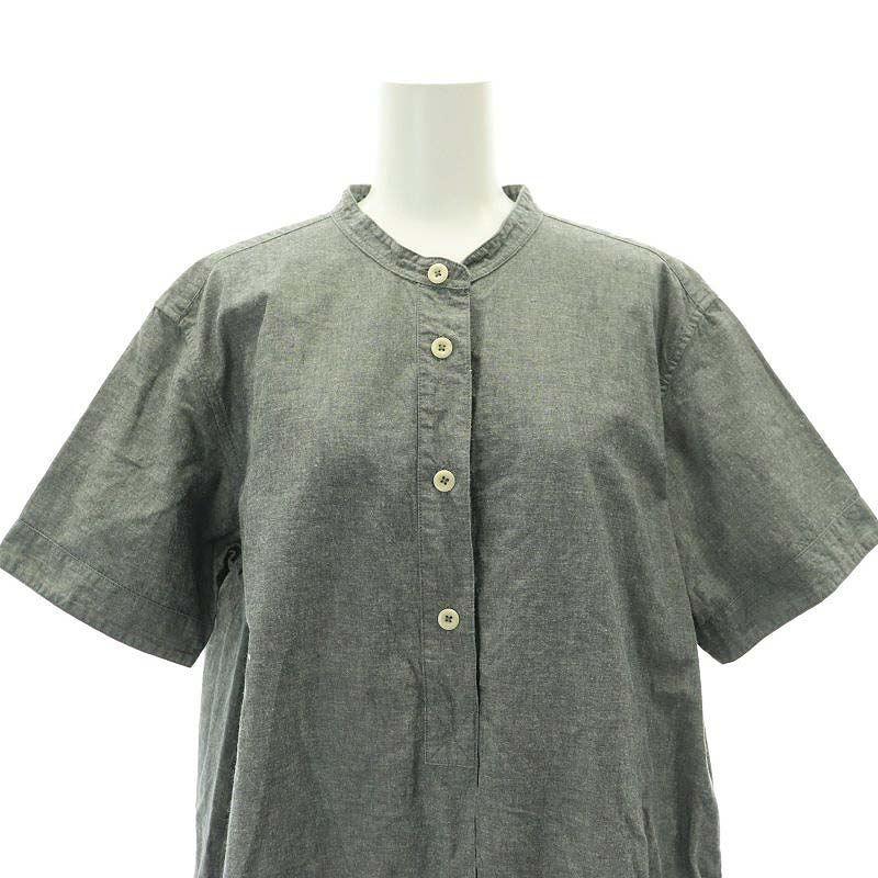 マーガレットハウエル MHL. コットンリネン混 半袖 ワンピース ロング