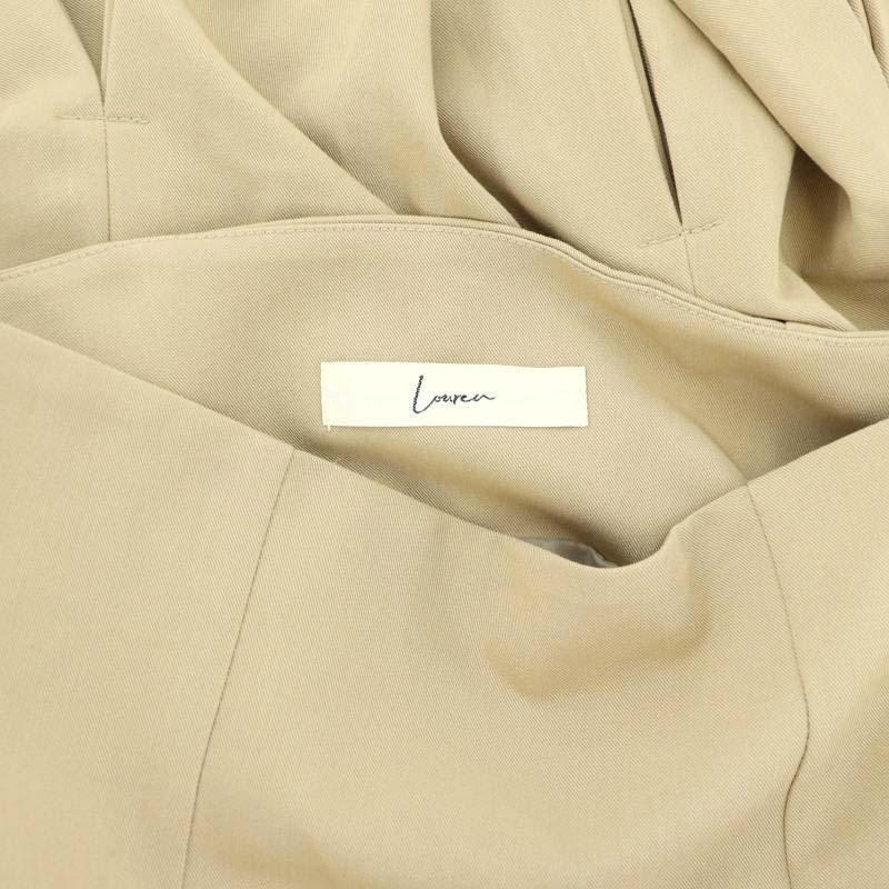 ローレン louren mermaid pleats skirt スカート ロング S ベージュ  