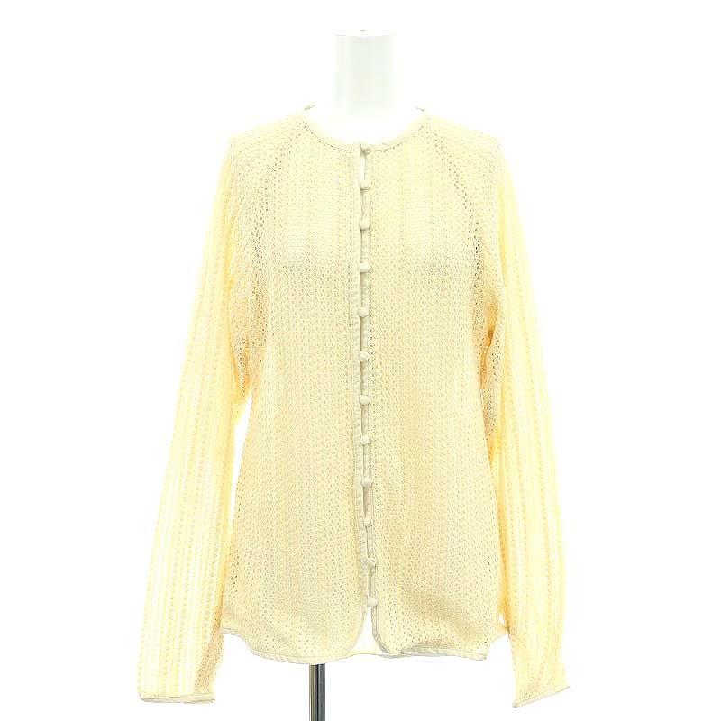 ローレン louren ブレード編み ローゲージカーディガン 長袖 シアー  