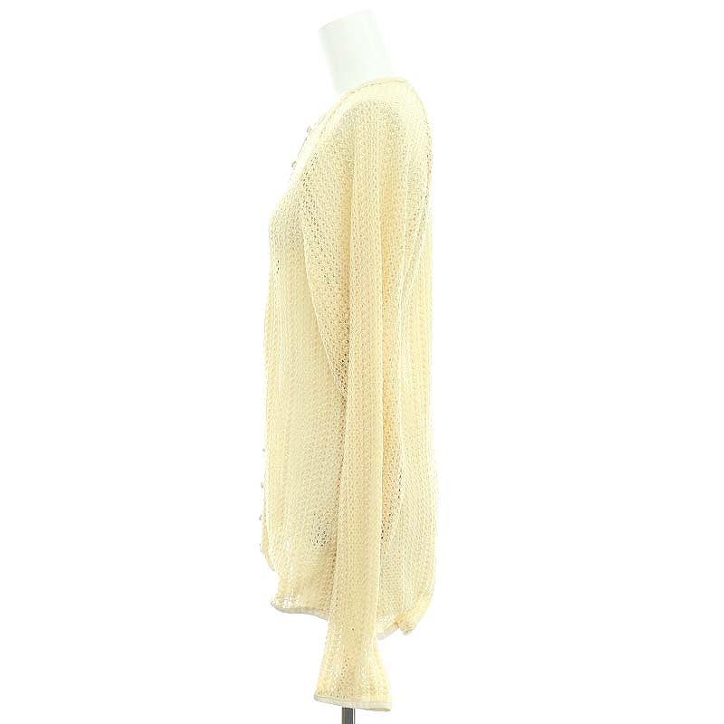 ローレン louren ブレード編み ローゲージカーディガン 長袖 シアー  