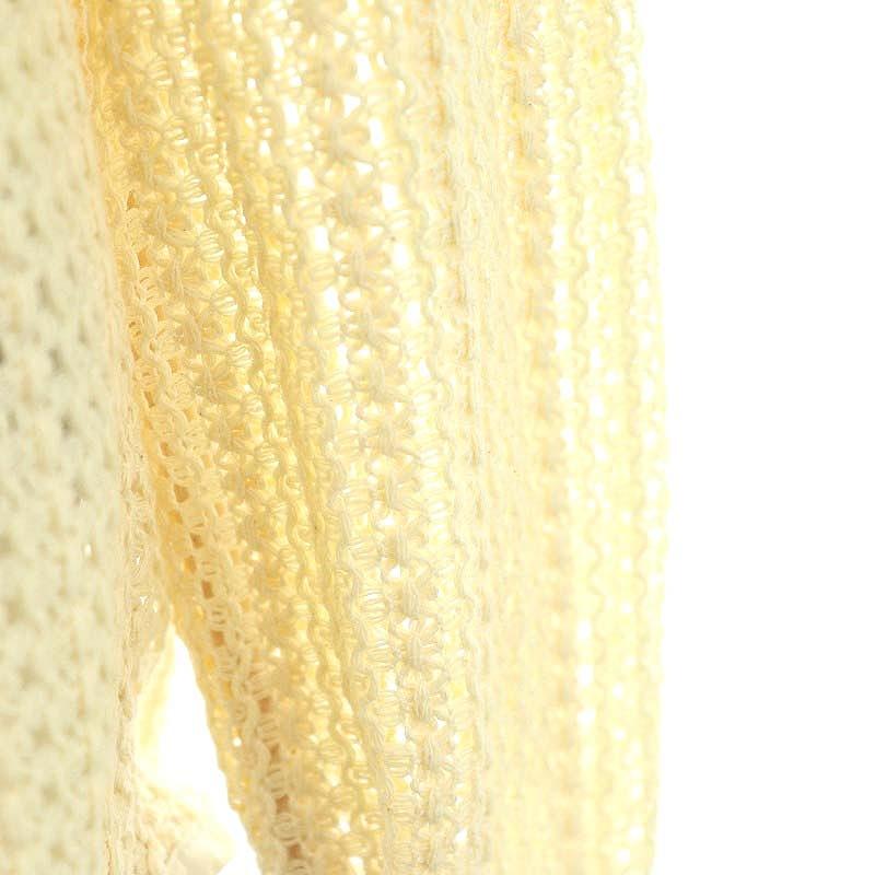 ローレン louren ブレード編み ローゲージカーディガン 長袖 シアー  