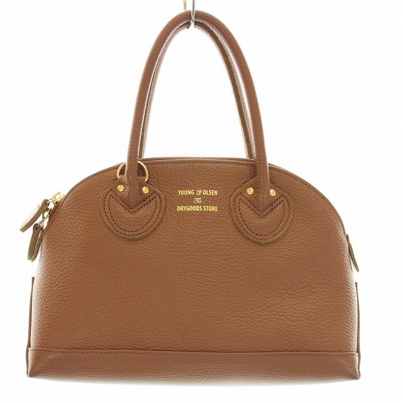 ヤングアンドオルセン EMBOSSED LEATHER ZIP BOAT BAG S エンボス 