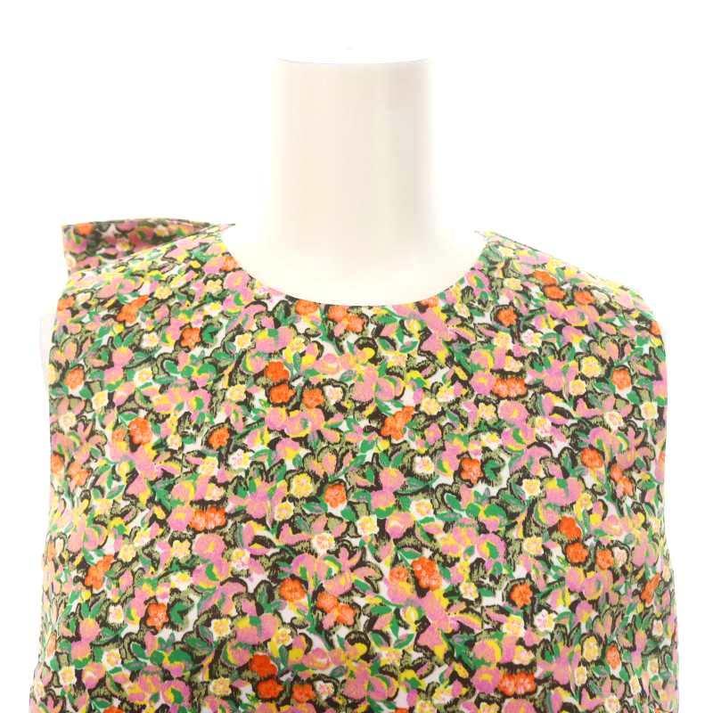 ツル バイ マリコオイカワ 23SS Matine リボン付き 花柄 ペプラム  