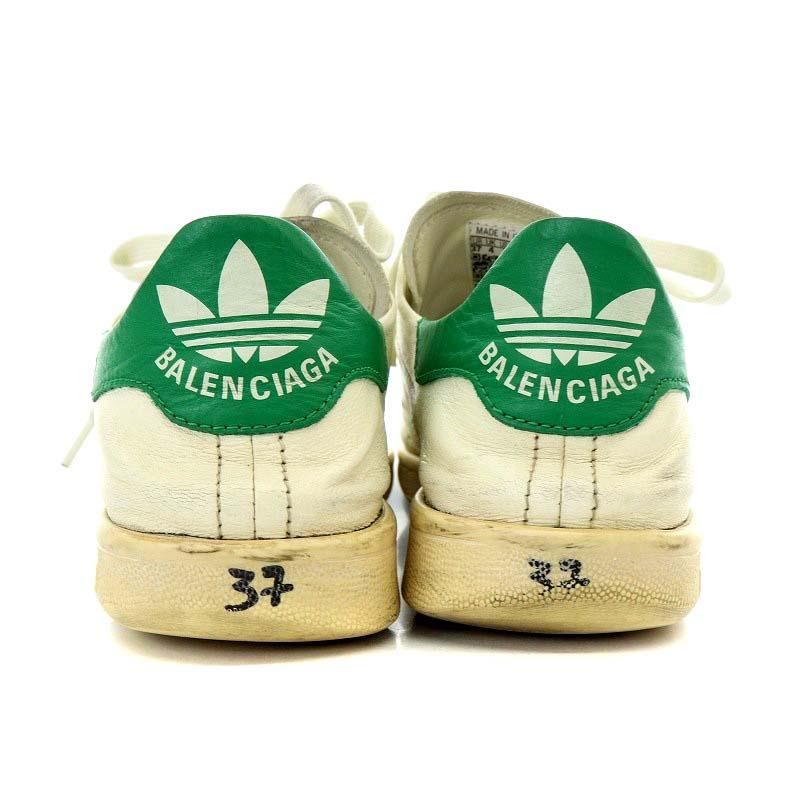 【新品コラボ】BALENCIAGA×ADIDAS スタンスミス　グリーン　37 BALENCIAGA（バレンシアガ） BALENCIAGA ADIDAS ORIGINALS STAN SMITH