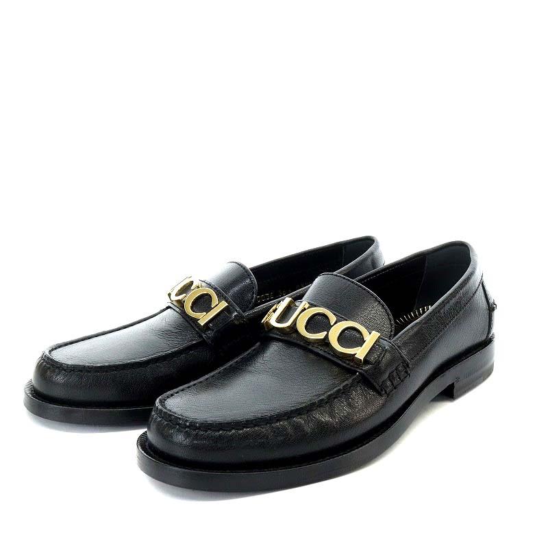 GUCCI 未使用品 グッチ ローファー スリッポン ローヒール ロゴ 