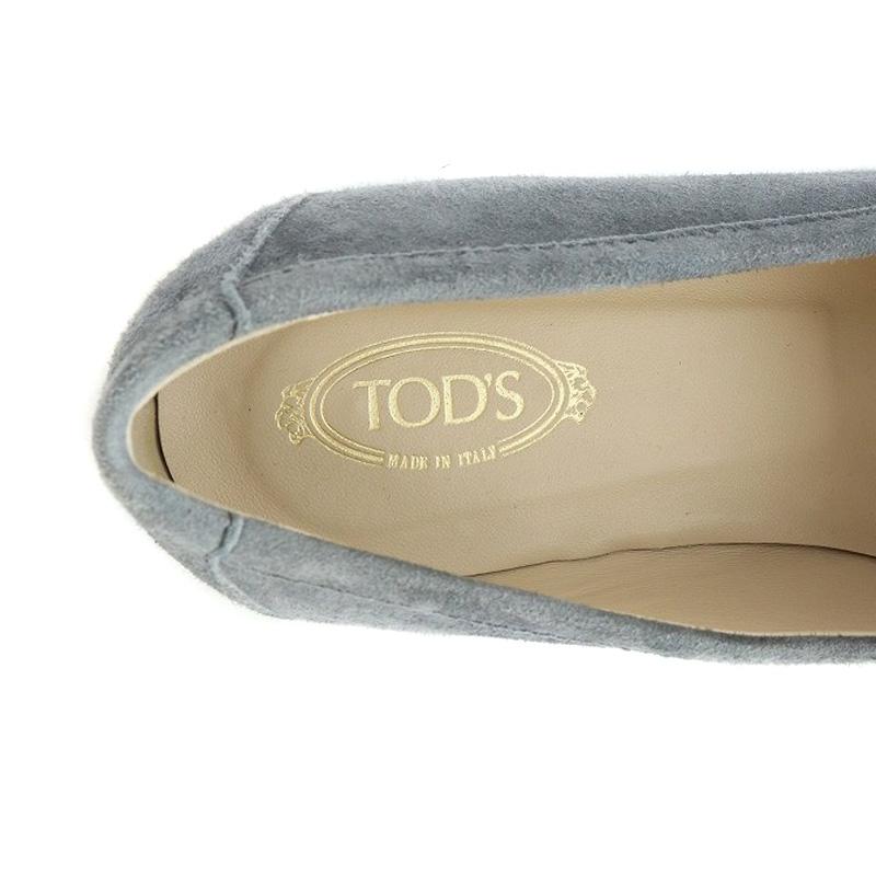 トッズ TOD'S Tタイムレス ローファー スエード 35 22cm グレー トッズ TOD'S Tタイムレス ローファー スエード 35 22cm グレー