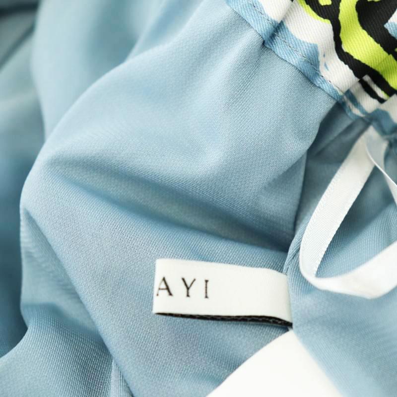 未使用品 アナイ ANAYI 24SS チェーンプリントワイドパンツ フレア  