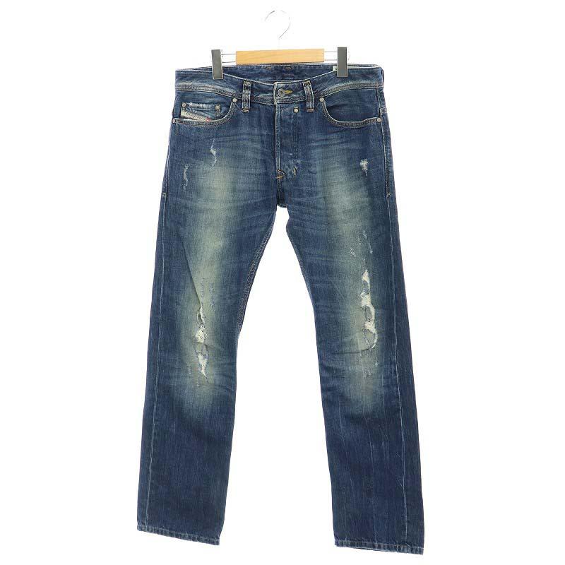 ディーゼル DIESEL SAFADO ダメージデニムパンツ ジーンズ ストレート 