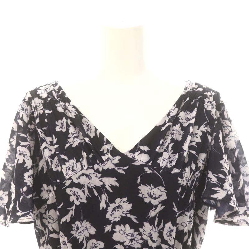 ワンピース herlipto Camellia Voile Belted Dress M Camellia Voile Belted Dress Sサイズ navy