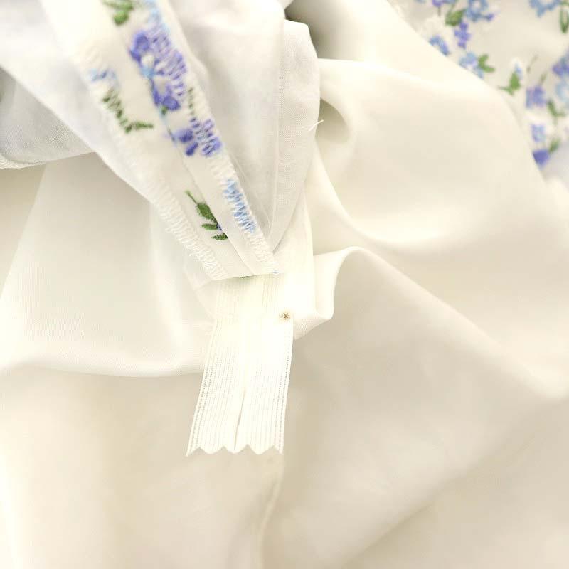 トッカ TOCCA 23SS MAY FLOWERS ドレス 洗える 膝丈 ノースリーブ 刺繍 