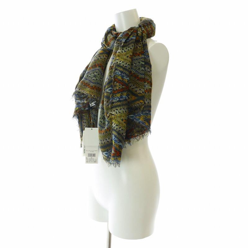 ファリエロサルティ 未使用 ストール スカーフ マルチカラー カシミヤ混