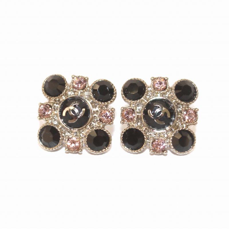 シャネル CHANEL ピアス 両耳用 ココマーク ラインストーン 08C 
