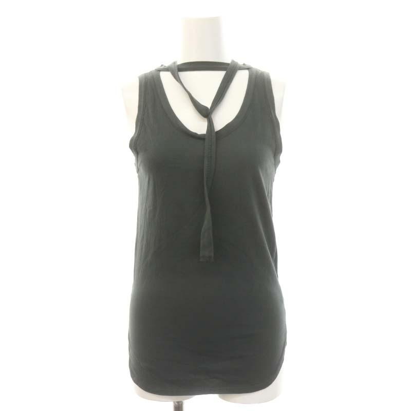 フミカ ウチダ DOUBLE NECK NO-SLEEVE TANK TOP