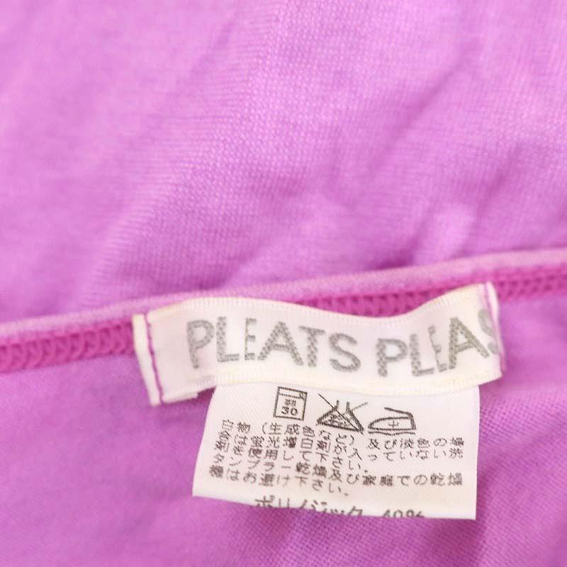 プリーツプリーズ PLEATS PLEASE サイドリブクルーネックカットソー T 