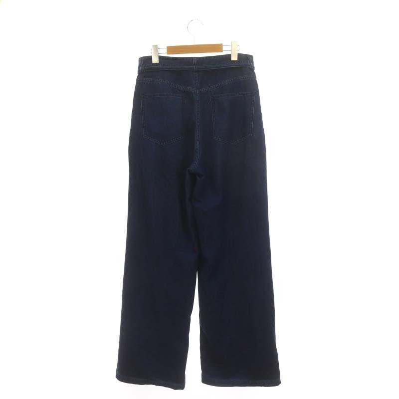 セオリーリュクス theory luxe 24SS Royce Denim Lusie デニムワイドパンツ ジッパーフライ 040 青 ブルー