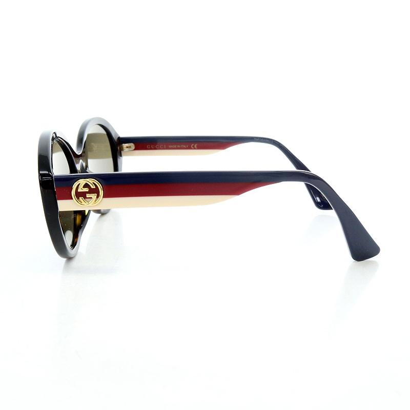グッチ GUCCI サングラス アジアンモデル オーバル トリコロール ロゴ 