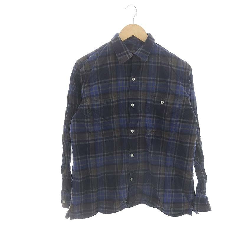 60s70s Pendleton ウールネルシャツ 青系チェック