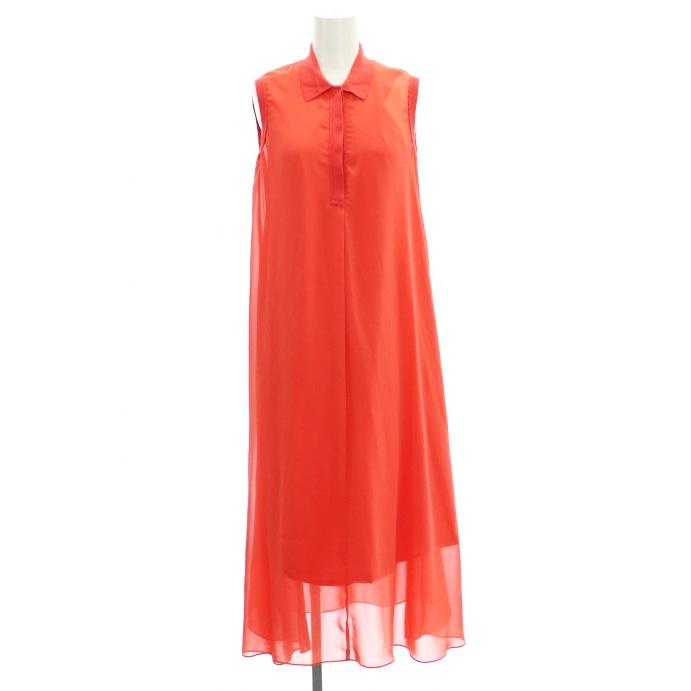 アナイ ANAYI 23SS シフォンコンビスキッパー衿 ワンピース ロング  