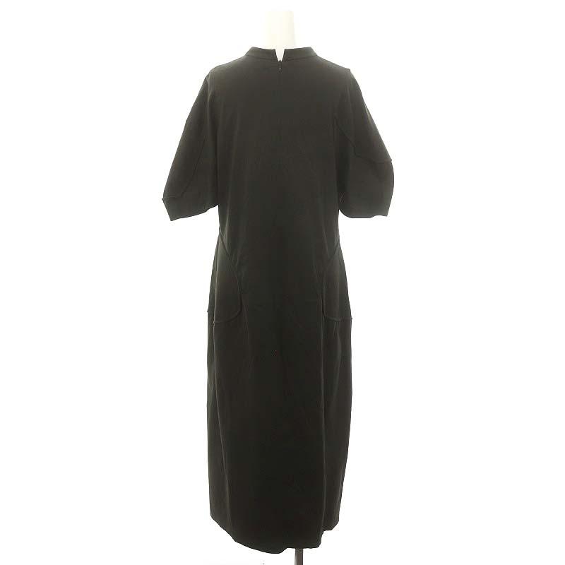 エンフォルド ENFOLD 23AW SOLID DRESS ワンピース ロング 五分袖 36  