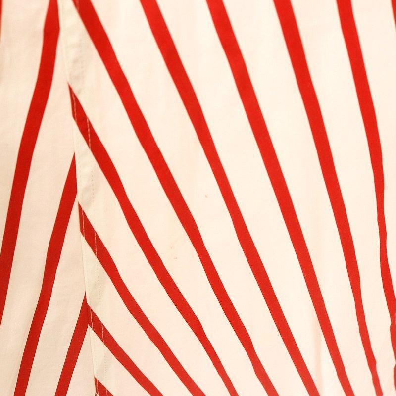 【ラルフローレン】フレアスカート 白ブルーストライプ 膝丈９号 ラルフローレン】フレアスカート 白ブルーストライプ 膝丈9号