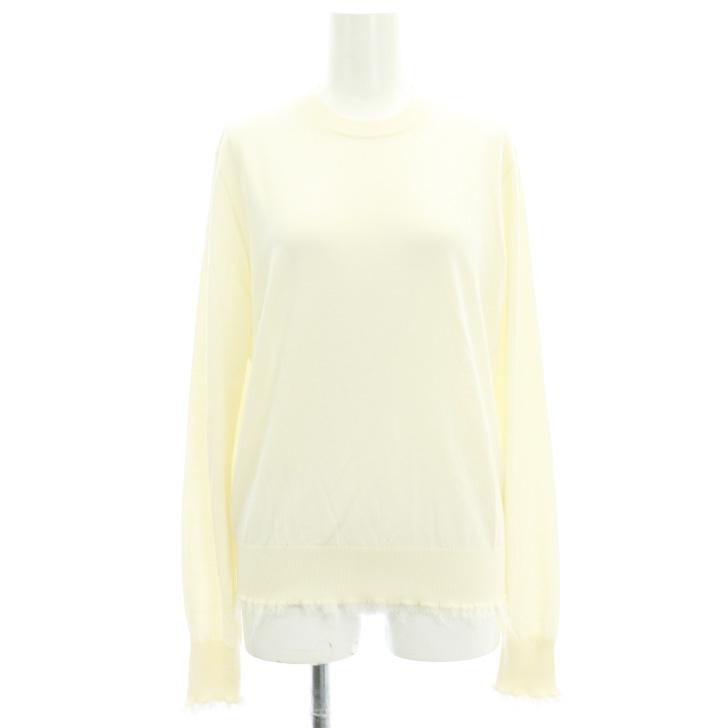 未使用品 ブラミンク BLAMINK PRE フリンジクルーネックニット 