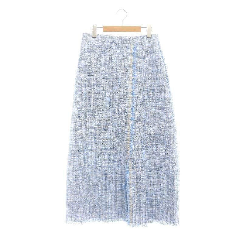 未使用品 エブール ebure 24SS カラーツィード ラップライクマキシ 