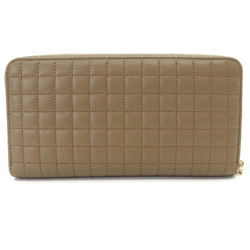 セリーヌ CELINE Cチャーム キルティング ラウンドファスナー 長財布 