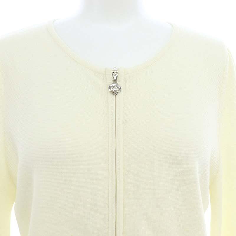 M'S GRACY - エムズグレイシー リボンフルジップカーディガン ニット 長袖 38 エムズグレイシー M'S GRACY リボンフルジップカーディガン