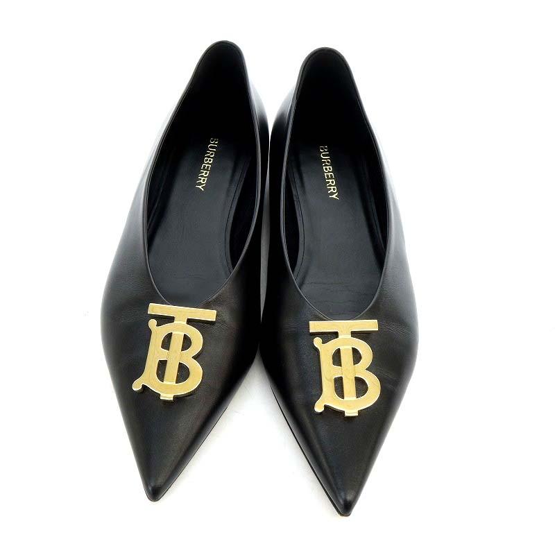 BURBERRY ロゴプレート　フラットバレエパンプス BURBERRY ロゴプレート フラットバレエパンプス BURBERRY ロゴプレート