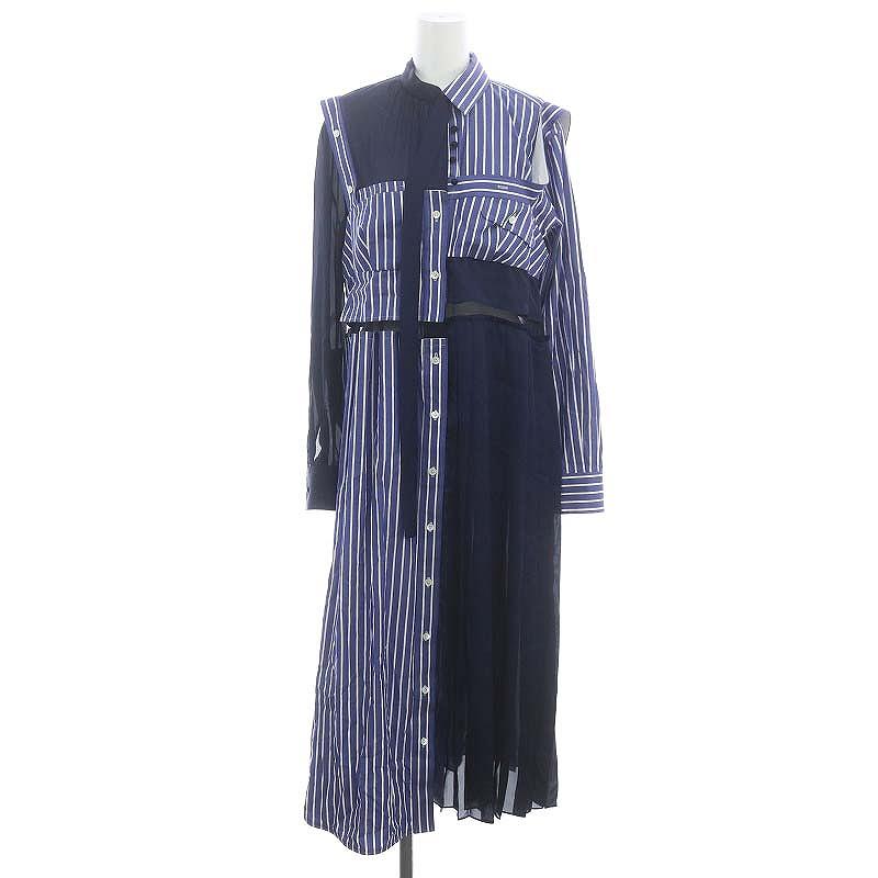 海外希少 【sacai/サカイ】コットン ストライプ シャツ ドレス (sacai  