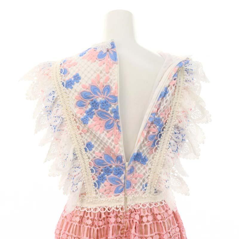 チェスティ Chesty フラワーレースワンピース ロング ノースリーブ  