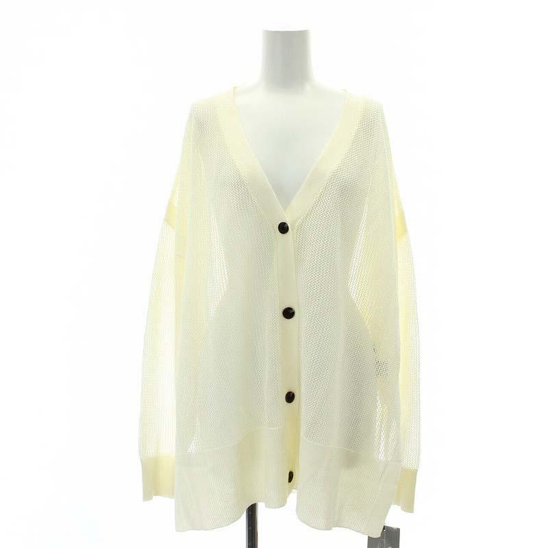 未使用品 プライオリティ PRIORITY メッシュカーディガン ニット 長袖  