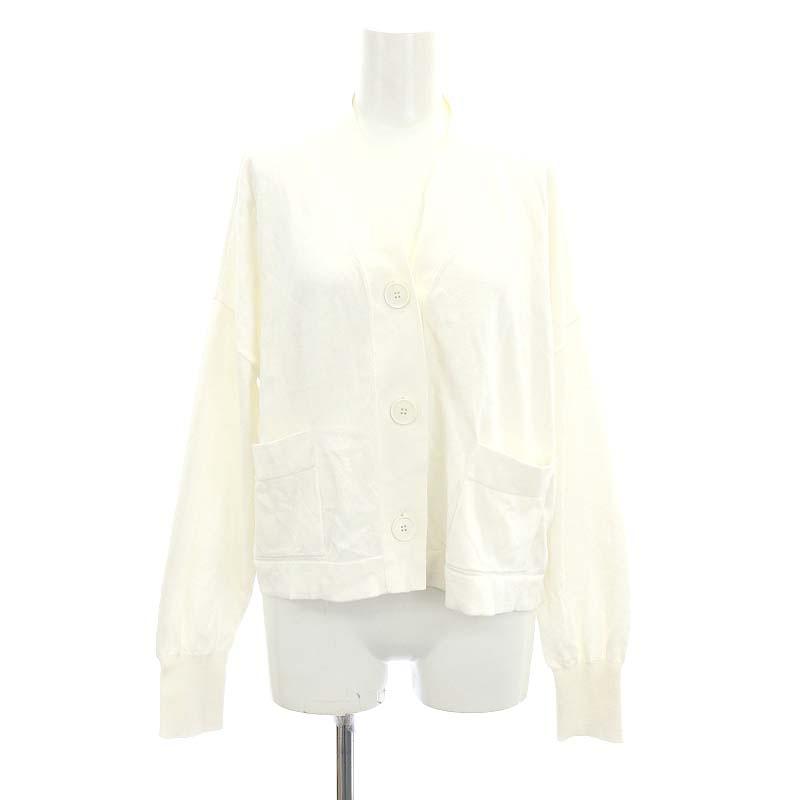 イエナドライコットンVネックカーディガンホワイト