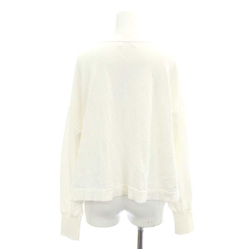 お値引き不可 イエナドライコットンVネックカーディガンホワイト