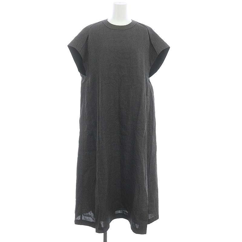 ドゥロワー Drawer M.SUMMER2 チェックノースリーブワンピース ロング  